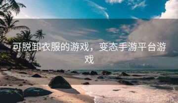 可脱卸衣服的游戏，变态手游平台游戏